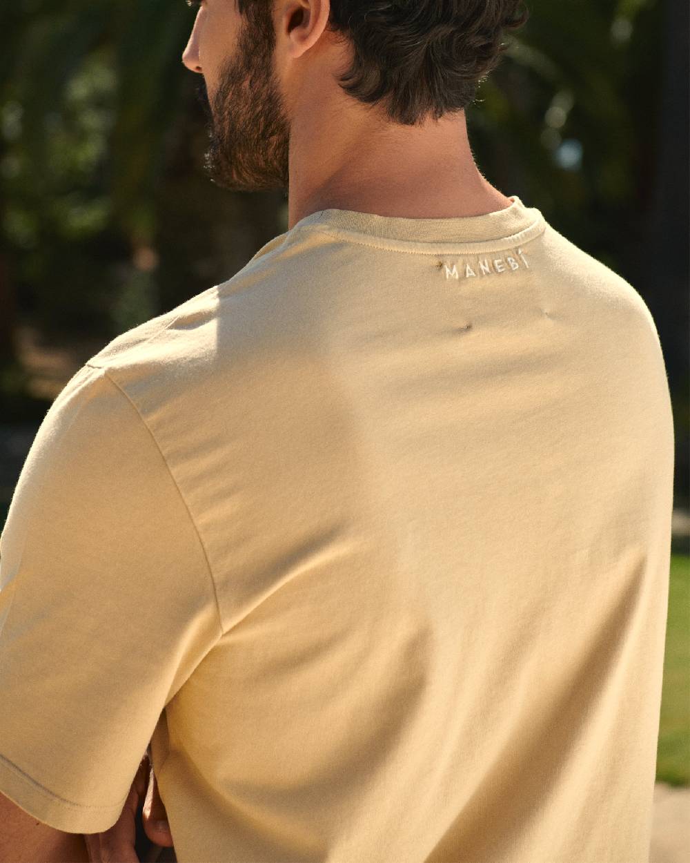 Manebí Jersey L. A. T-Shirt - Embroidered Sand Matching Palm And Back Logo Embroidery Comprane uno, ottenene uno gratis