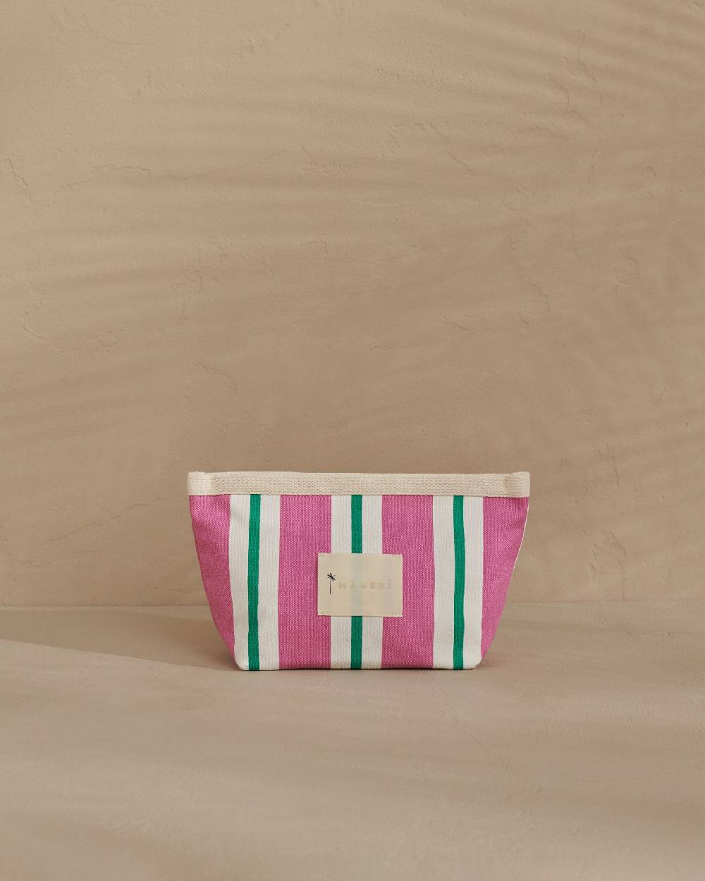 Manebí Canvas Tender2Tote - Portofino Pink And Green Stripes Sostegno trimestrale