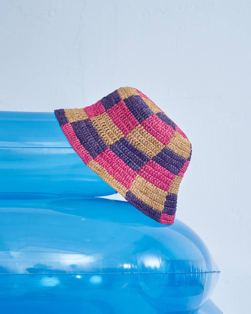 Manebí Raffia Bucket Hat - Embellished Bold Pink and Summer Purple Mix Discount Store per i nuovi prodotti