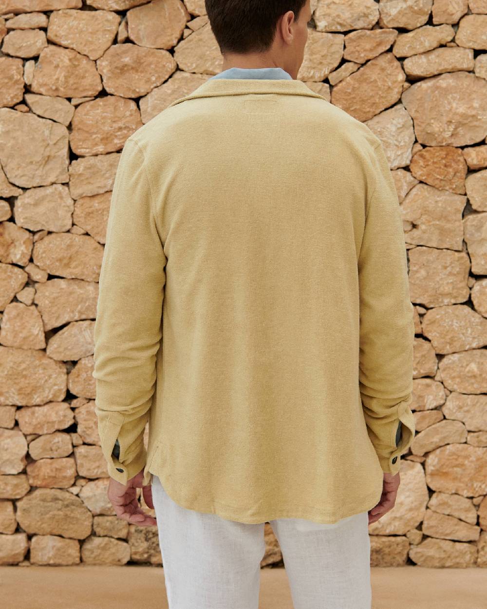 Manebí Organic Terry Cotton|Nicolo Shirt - Long Sleeves Sand Promozione Limitata