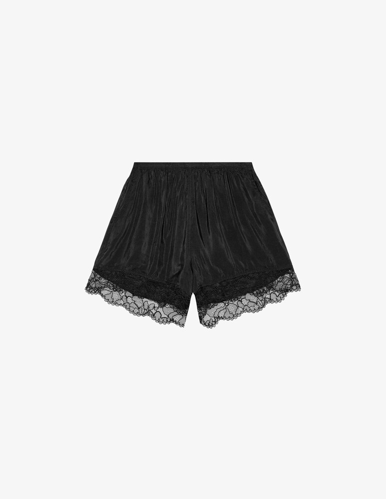 Ganni Shorts in habotai di viscosa elasticizzato Vendita