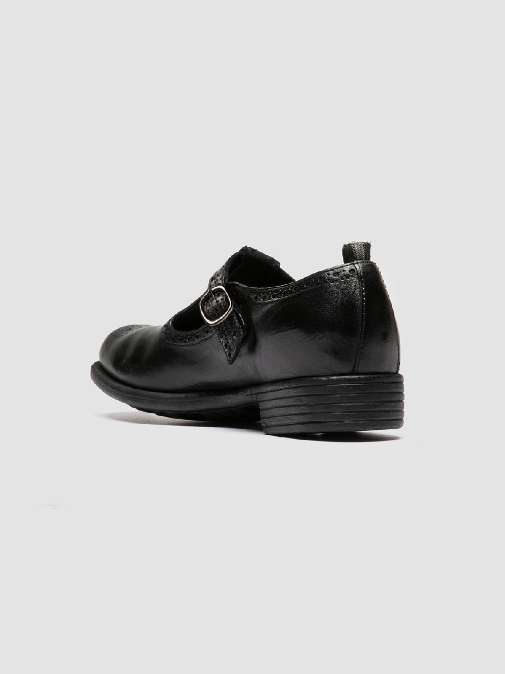 Officine Creative CALIXTE 071 Sandali T-Bar in Pelle Nera Vendita Economica
