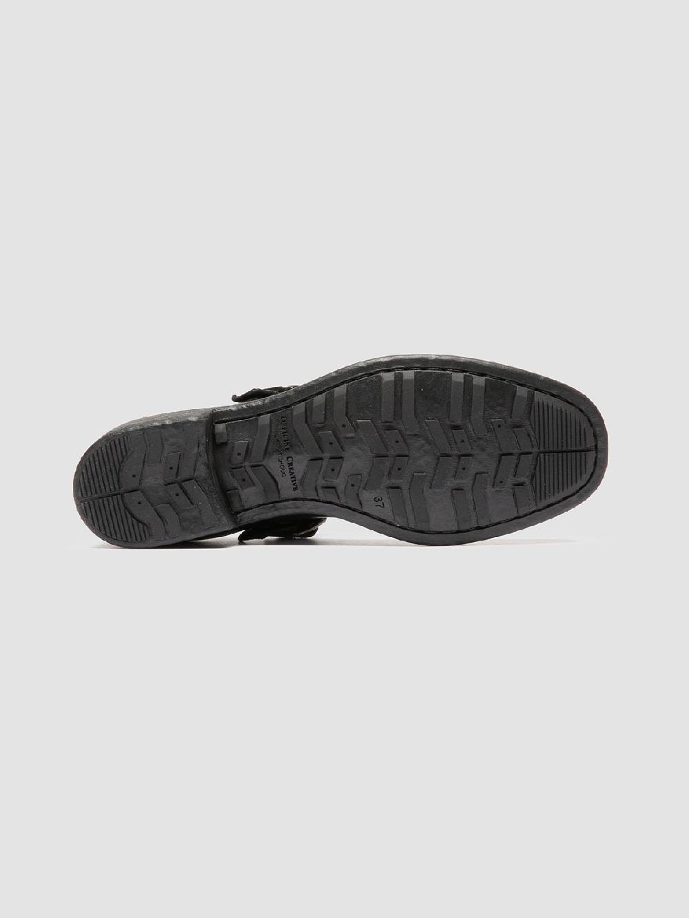 Officine Creative CALIXTE 071 Sandali T-Bar in Pelle Nera Vendita Economica