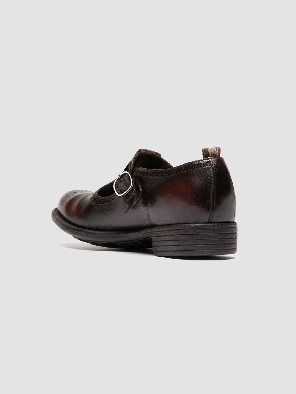 Officine Creative CALIXTE 071 Sandali T-Bar in Pelle Marrone Saldi Di Fabbrica
