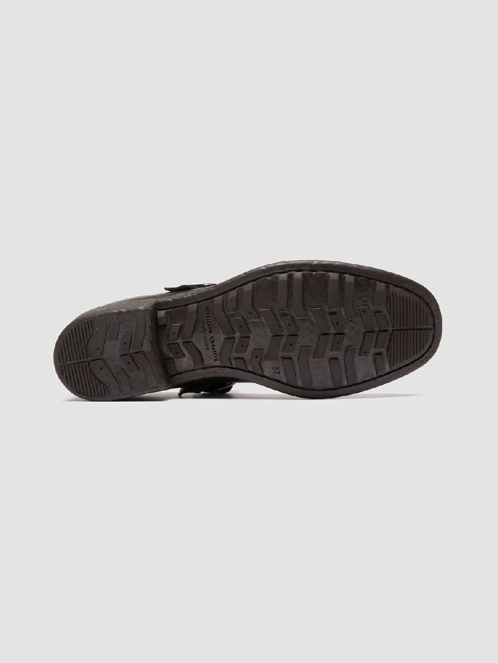 Officine Creative CALIXTE 071 Sandali T-Bar in Pelle Marrone Saldi Di Fabbrica