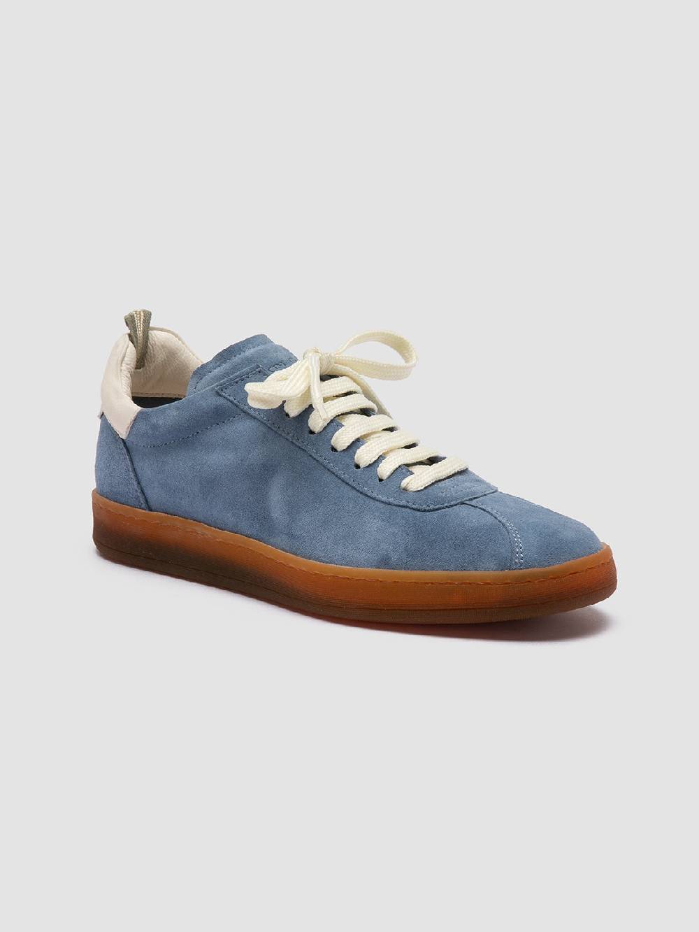 Officine Creative DESTINY 101 Sneakers Basse in Pelle e Camoscio Blu I Più Venduti