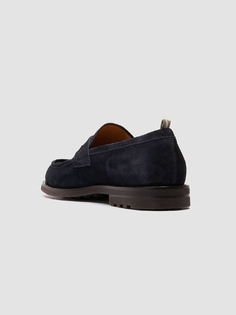 Officine Creative BELMONDO 006 Mocassini Penny in Pelle Scamosciata Blu 2025