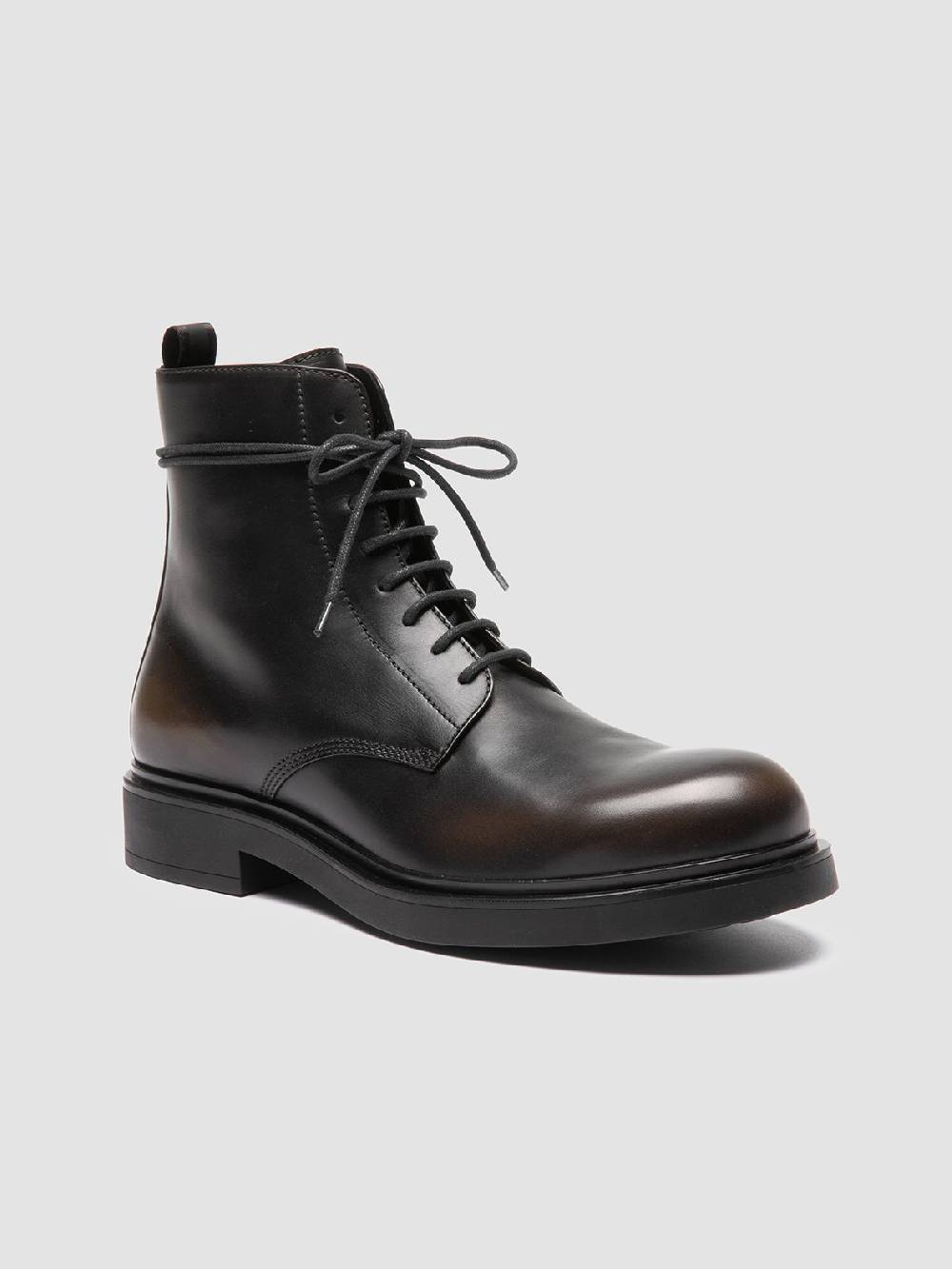Officine Creative ENGINEER 005 Stivali Stringati in Pelle Verde Promozione