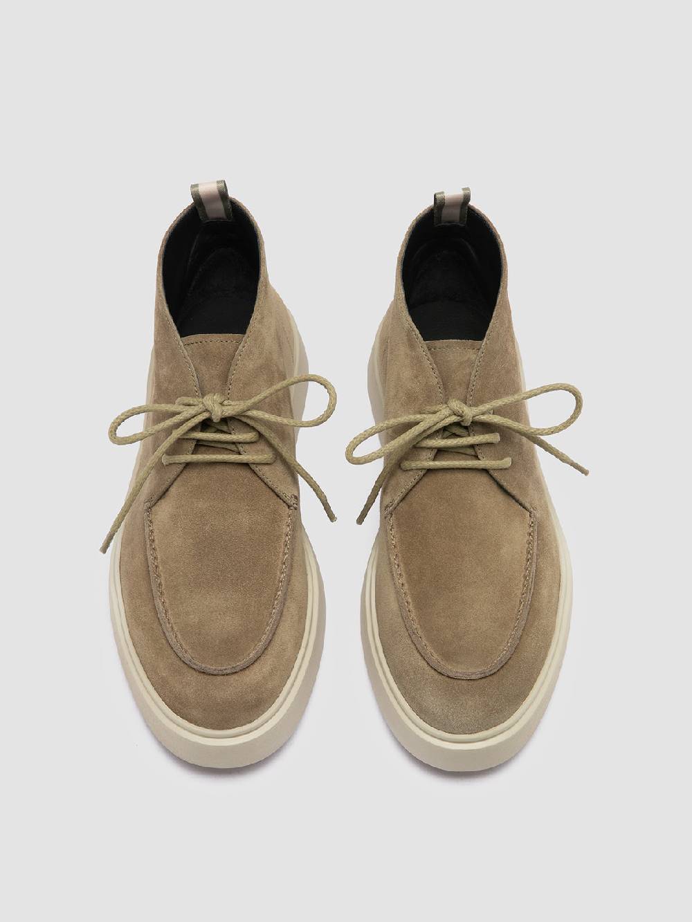 Officine Creative FRAME 002 Stivali Chukka in Pelle Scamosciata Tortora Negozi Online