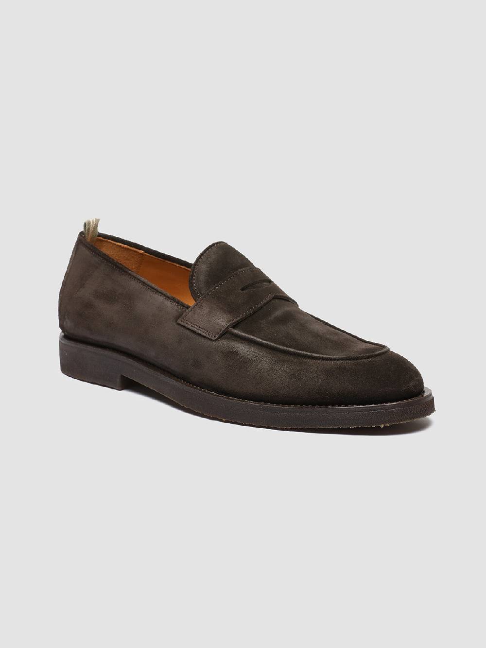 Officine Creative OPERA FLEXI 101 Mocassini Penny in Camoscio Marrone Shopping Online