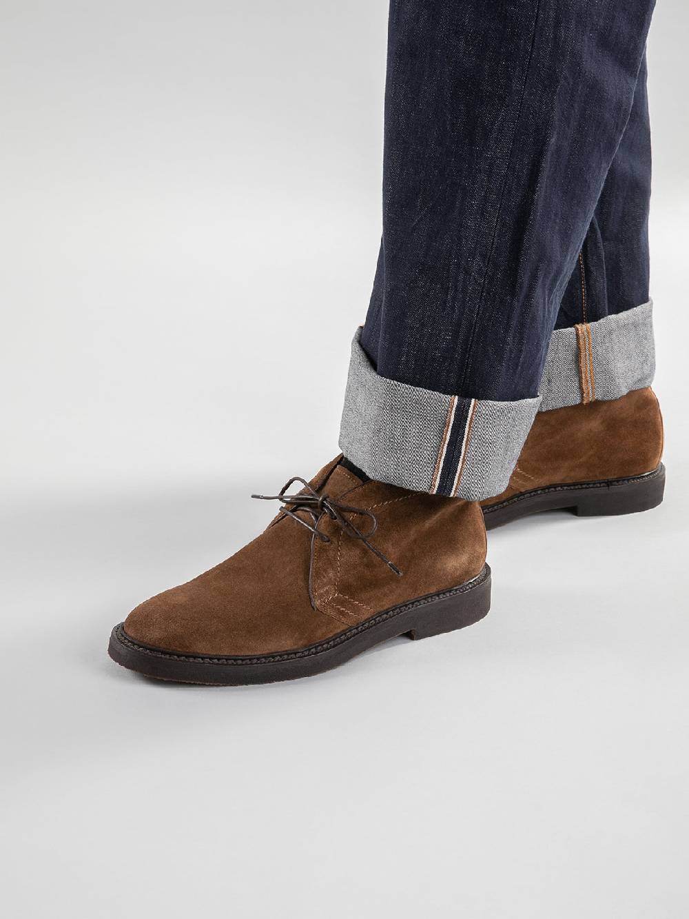 Officine Creative HOPKINS FLEXI 202 Stivali Chukka in Camoscio Marrone Convenienza