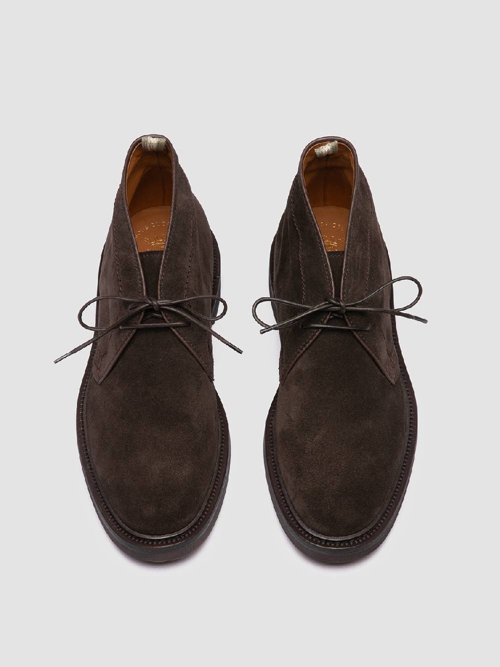 Officine Creative HOPKINS FLEXI 202 Stivali Chukka in Pelle Scamosciata Marrone Novità