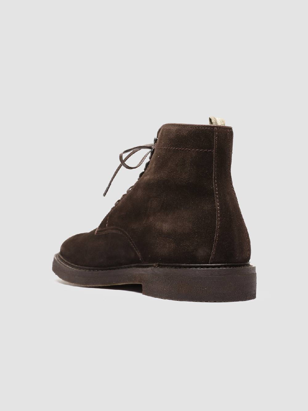Officine Creative HOPKINS FLEXI 203 Stivaletti Stringati in Camoscio Marrone Sconto