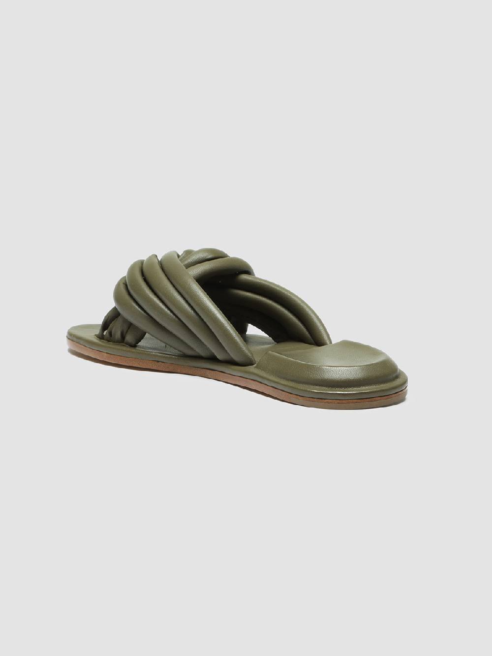 Officine Creative CYBILLE 004 Slide in Pelle Verde Online