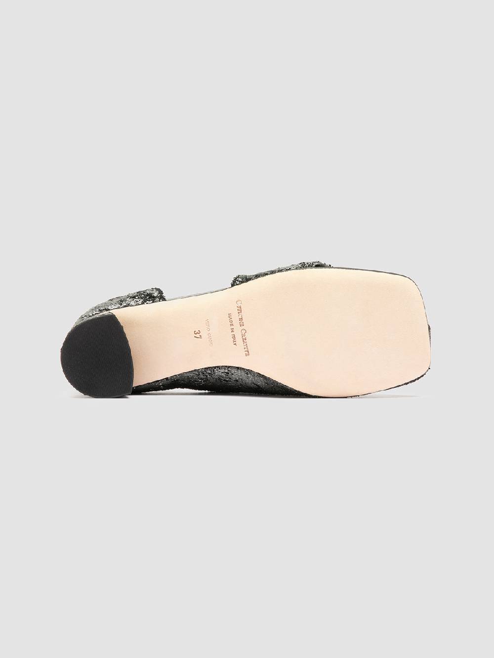 Officine Creative TESSA 009 Silver Leather Mule Sandals Vendite Flash