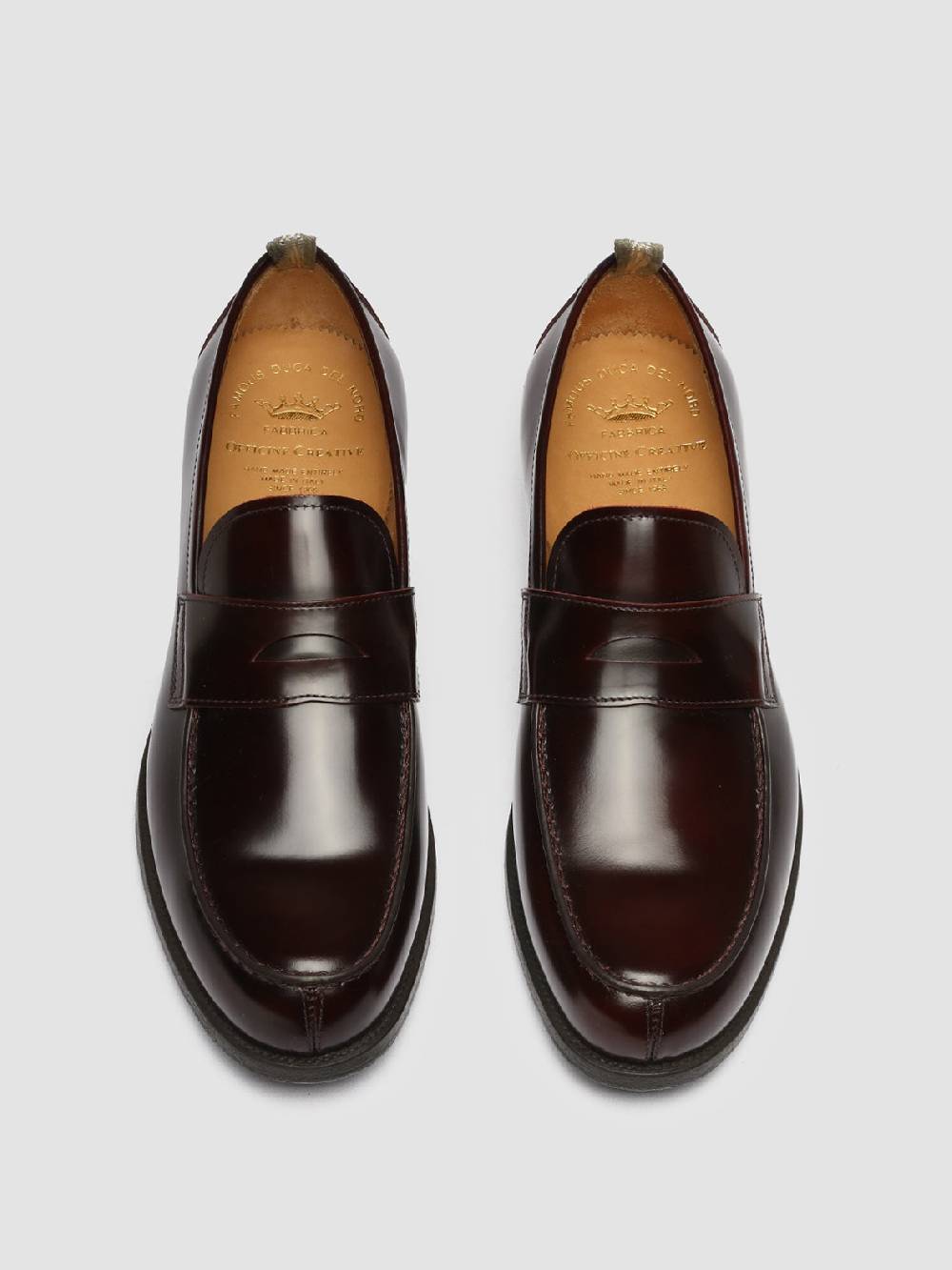 Officine Creative VINE 001 Mocassini in Pelle Bordeaux Spedizione Gratuita