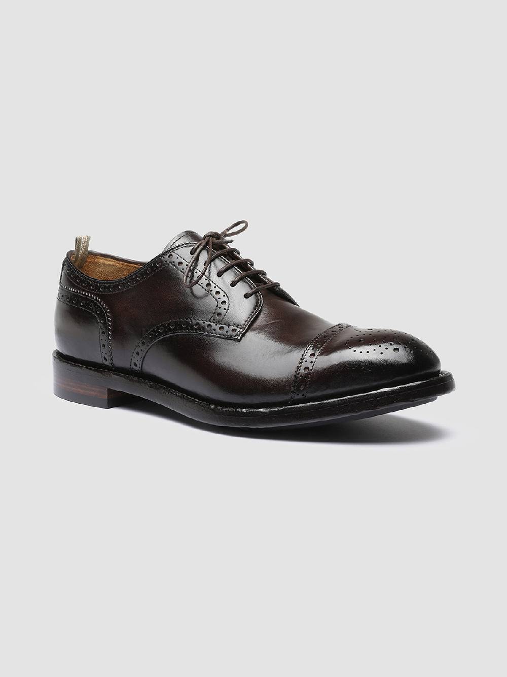 Officine Creative TEMPLE 003 Scarpe Derby in Pelle Marrone Offerta Giorno del Papà