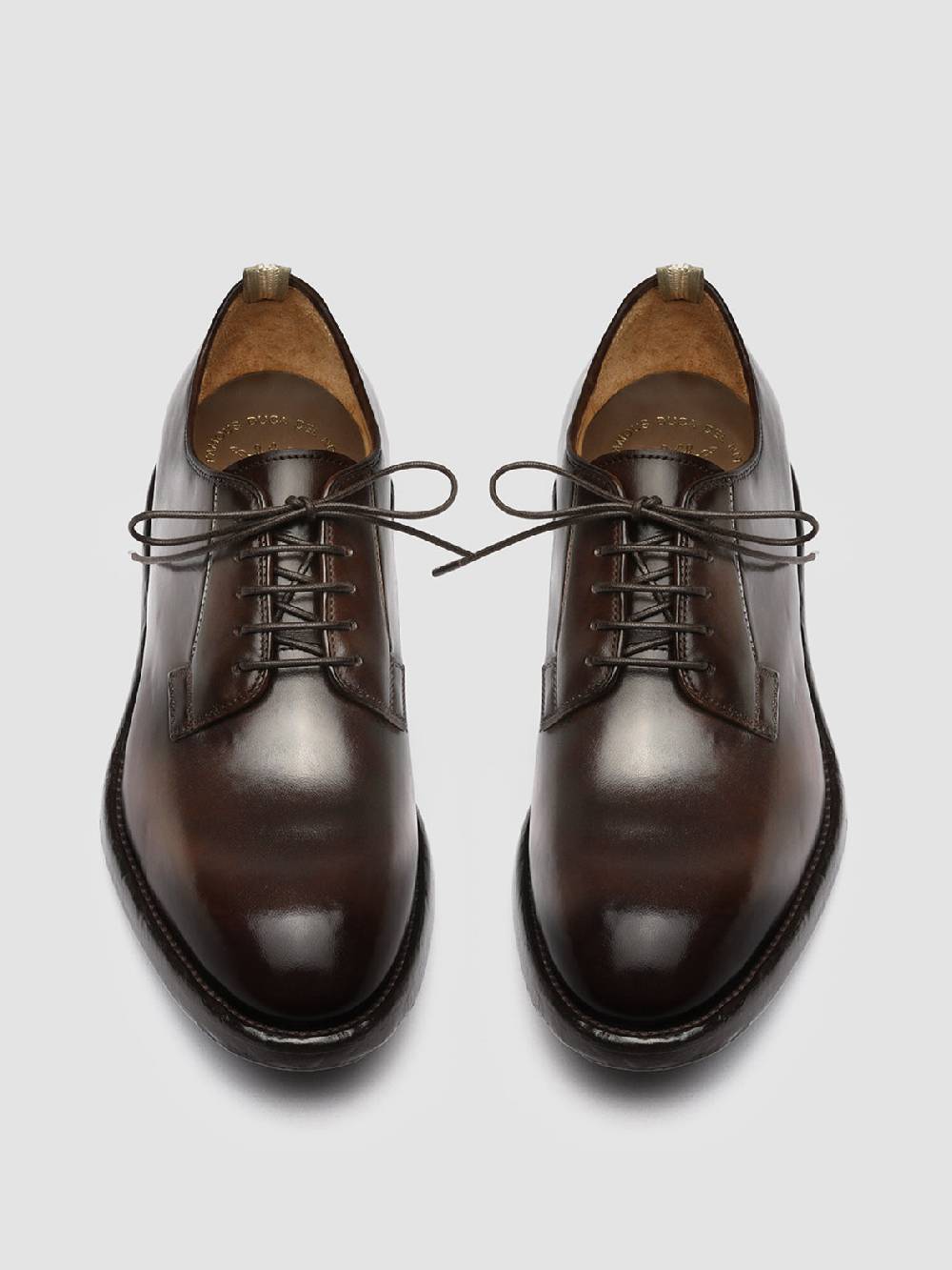 Officine Creative TEMPLE 007 Derby in Pelle Marrone Qualità Garantita