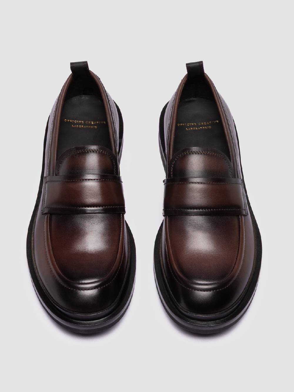 Officine Creative MAJOR 003 Mocassini Penny in Pelle Marrone Consegna Veloce