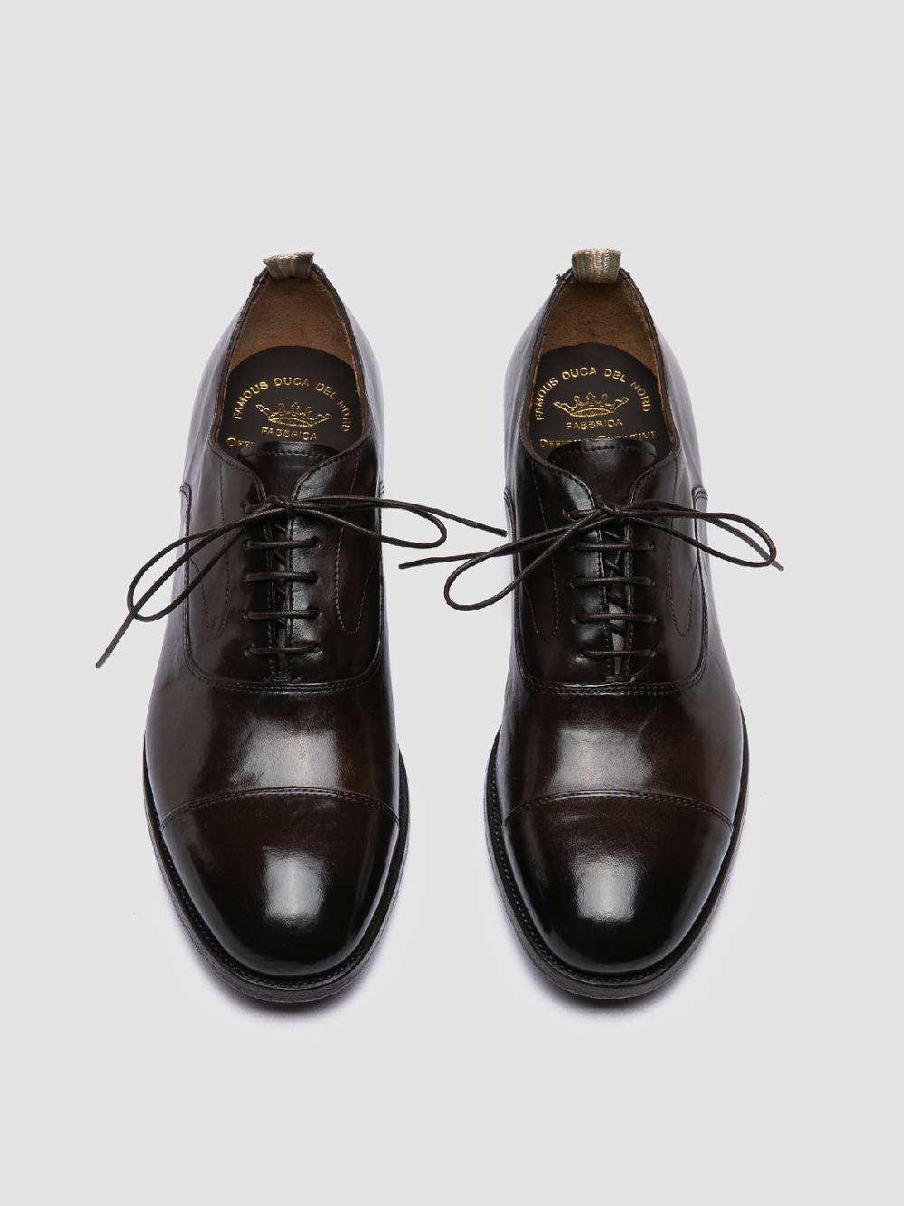 Officine Creative VANDERBILT CAOU 011 Scarpe Oxford Marroni in Pelle Promozione Limitata