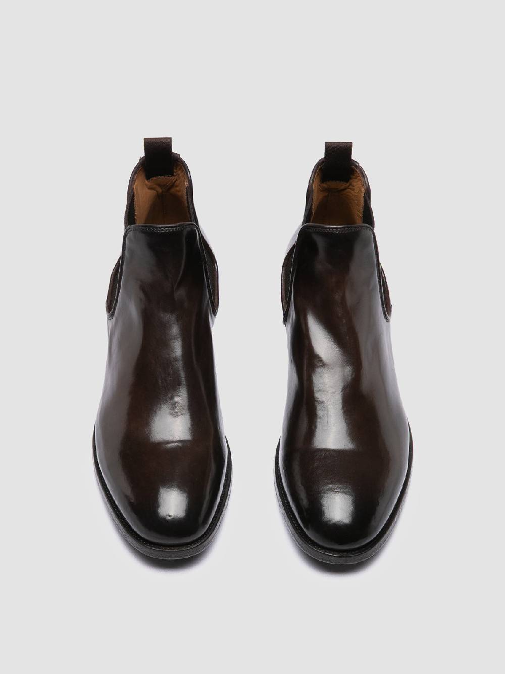 Officine Creative VANDERBILT CAOU 012 Stivali Marrone Scuro in Pelle Shopping Online
