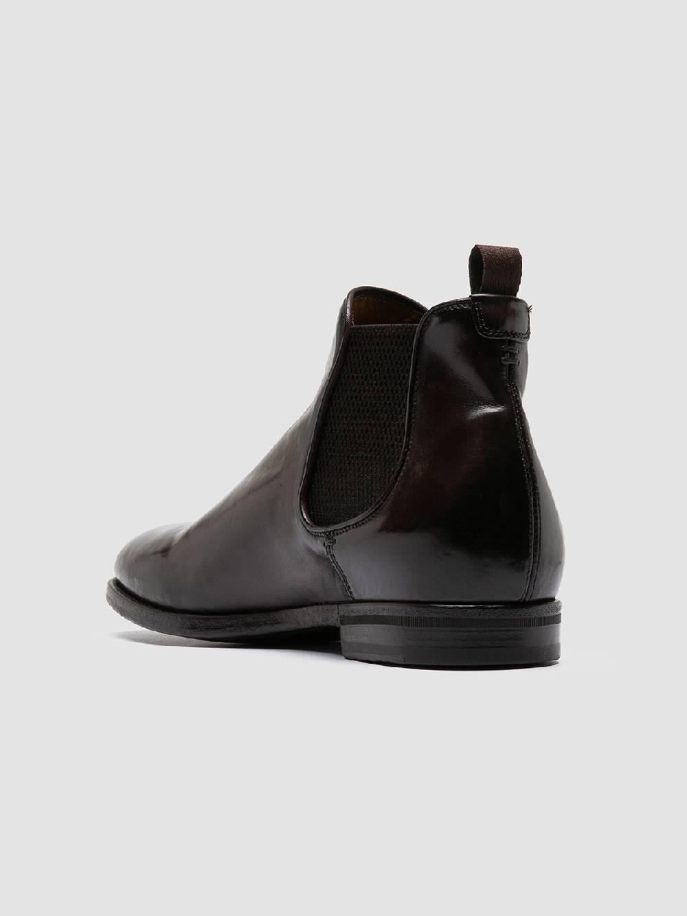 Officine Creative VANDERBILT CAOU 012 Stivali Marrone Scuro in Pelle Shopping Online