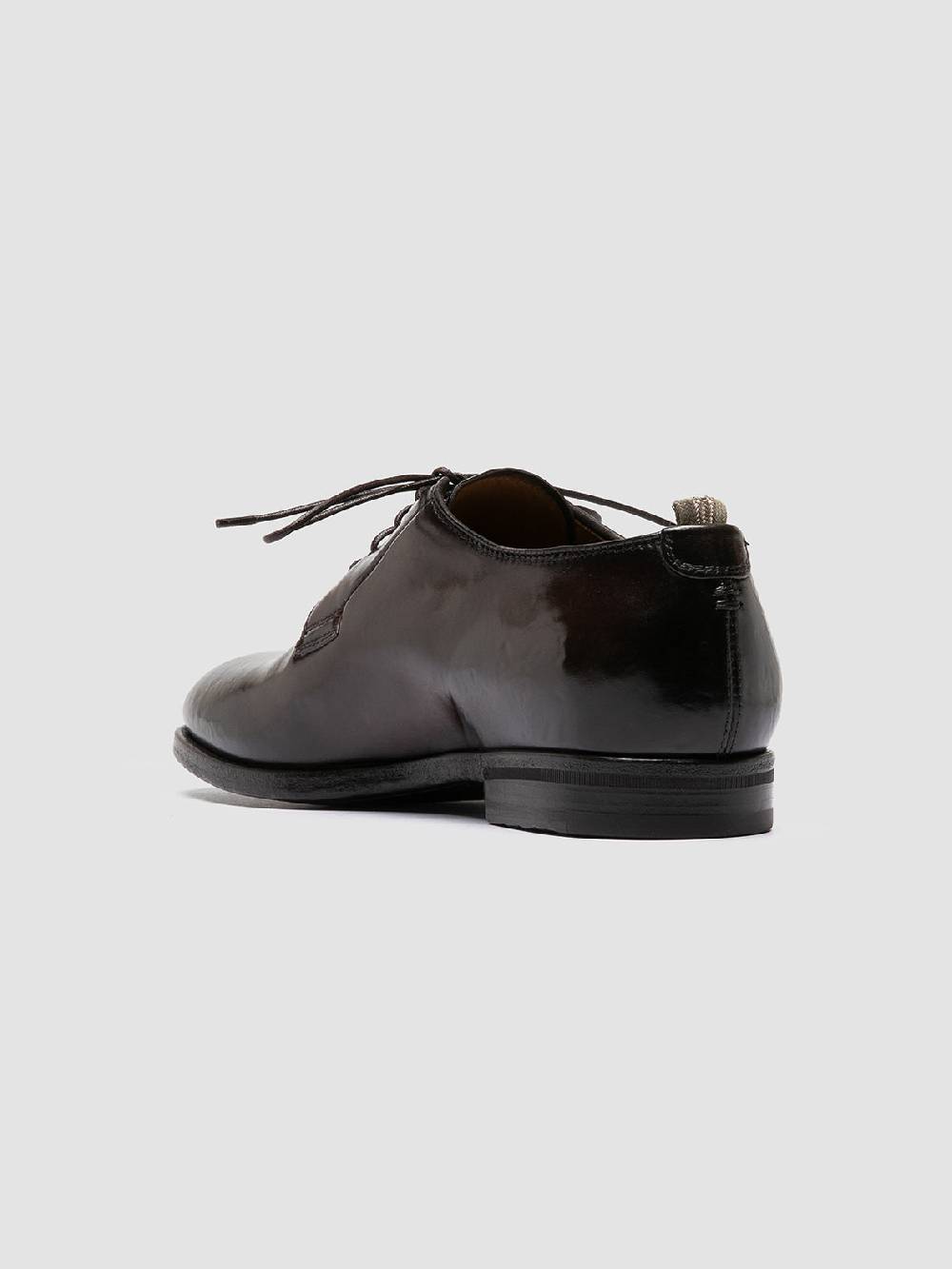 Officine Creative VANDERBILT CAOU 013 Scarpe Derby Marrone Scuro in Pelle Prezzo Ridotto