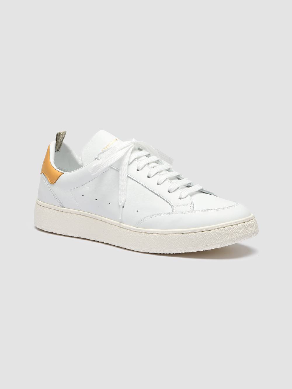 Officine Creative MOWER 007 Sneakers in Pelle Bianca Presa