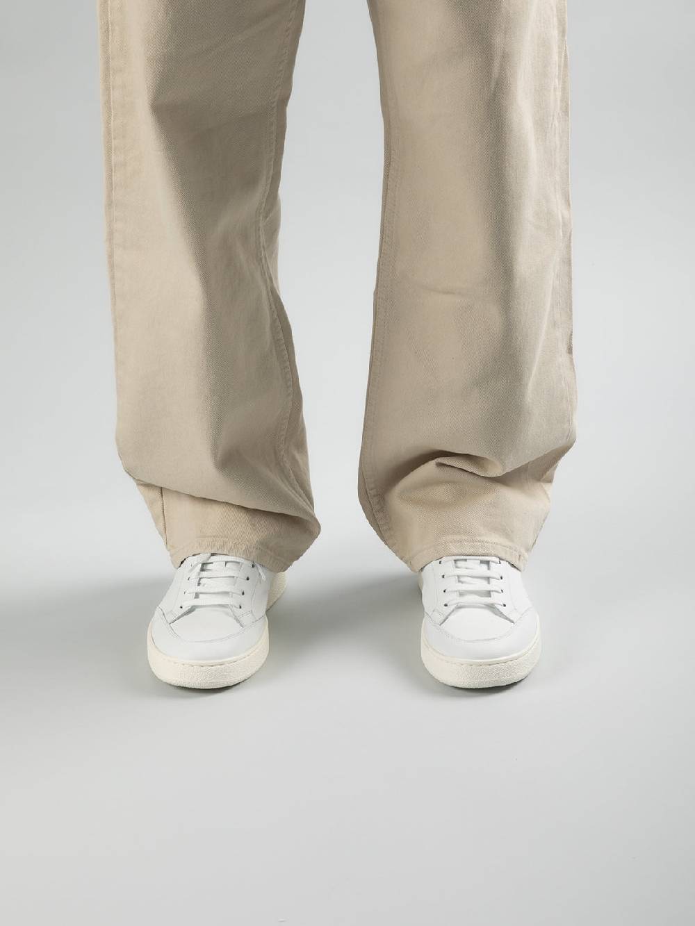Officine Creative MOWER 007 Sneakers in Pelle Bianca Presa