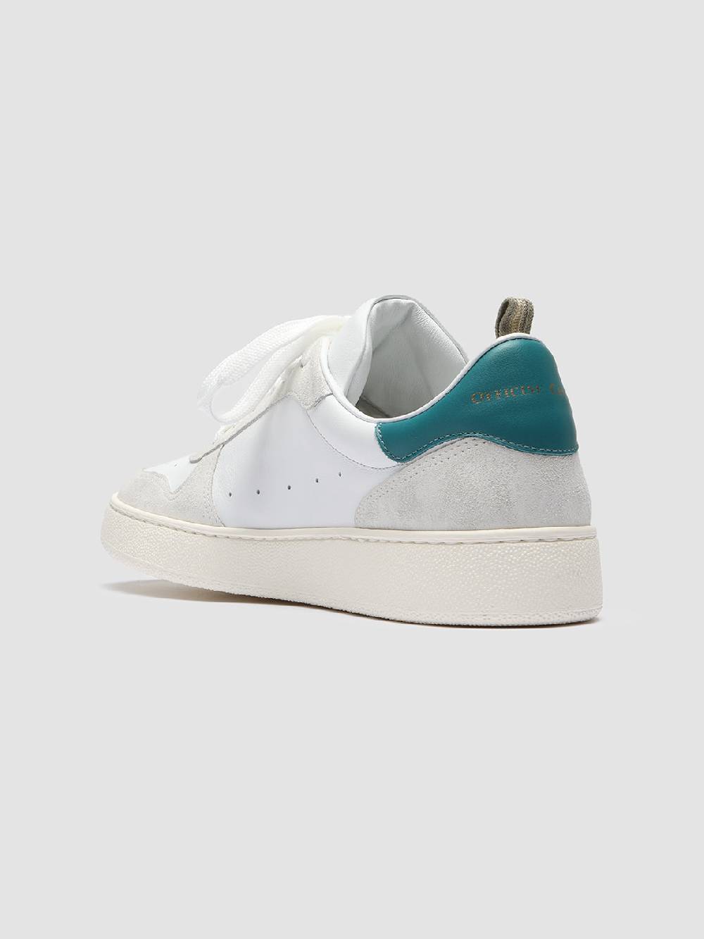 Officine Creative MOWER 008 Sneakers in Pelle Liscia e Scamosciata Bianca Offerta