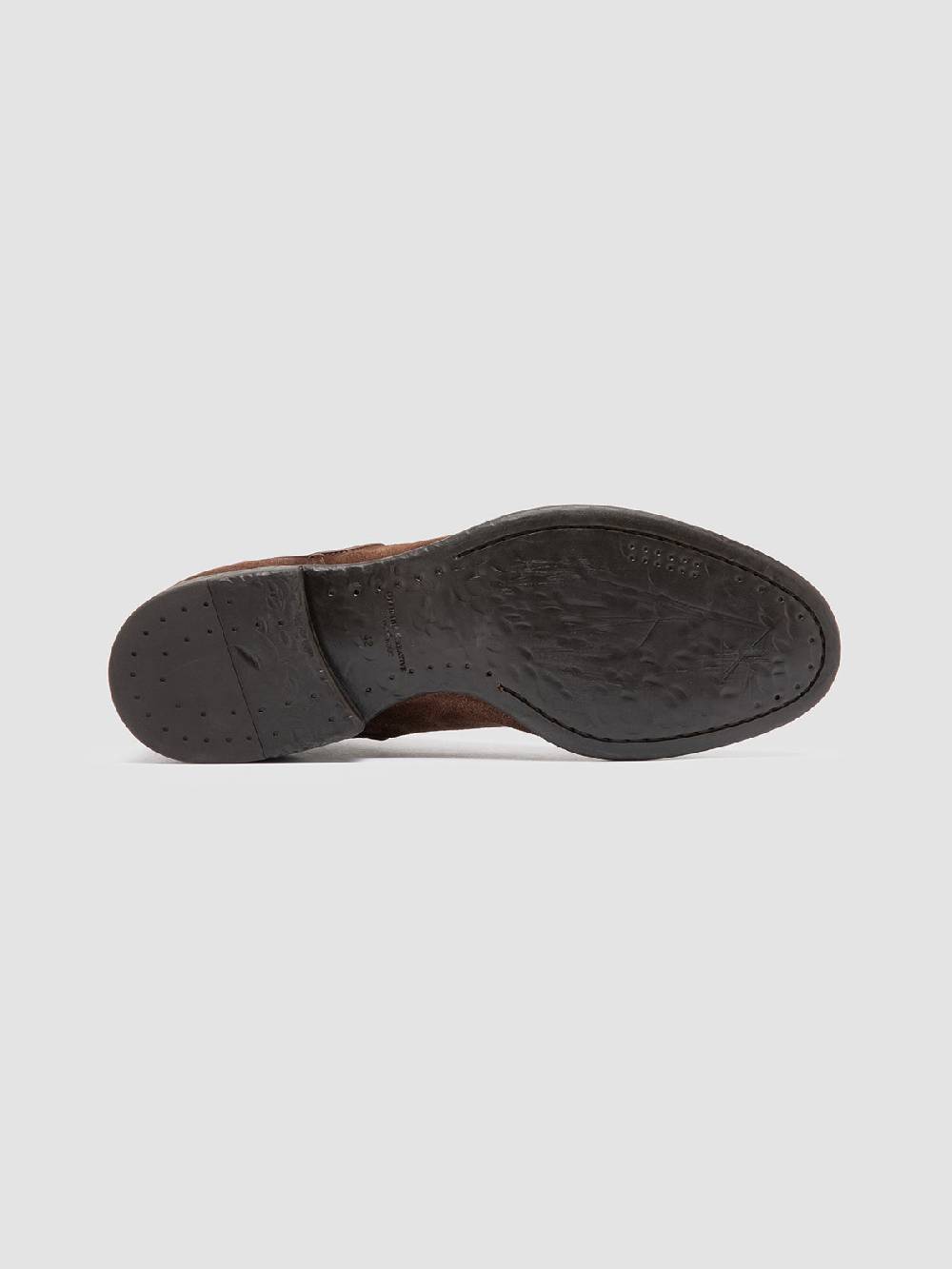 Officine Creative CETON 647 Stivaletti Chelsea in Pelle Scamosciata Marrone Saldi Di Fabbrica