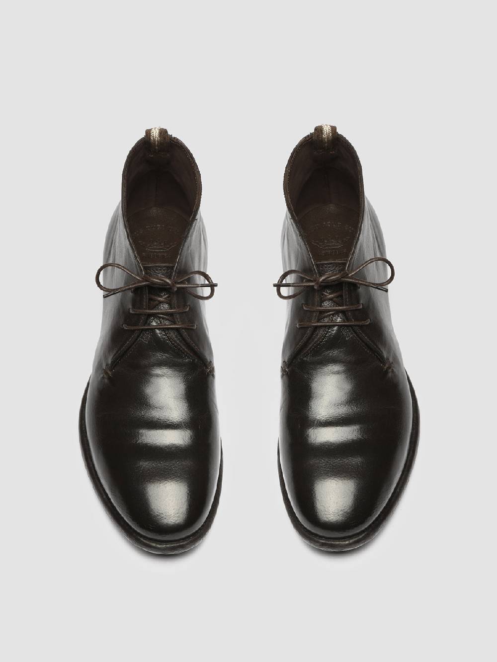 Officine Creative CETON 685 Stivali Chukka in Pelle Marrone In Saldo