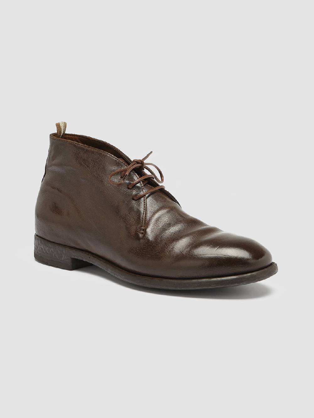 Officine Creative CETON 685 Stivali Chukka in Pelle Marrone Ultimo giorno