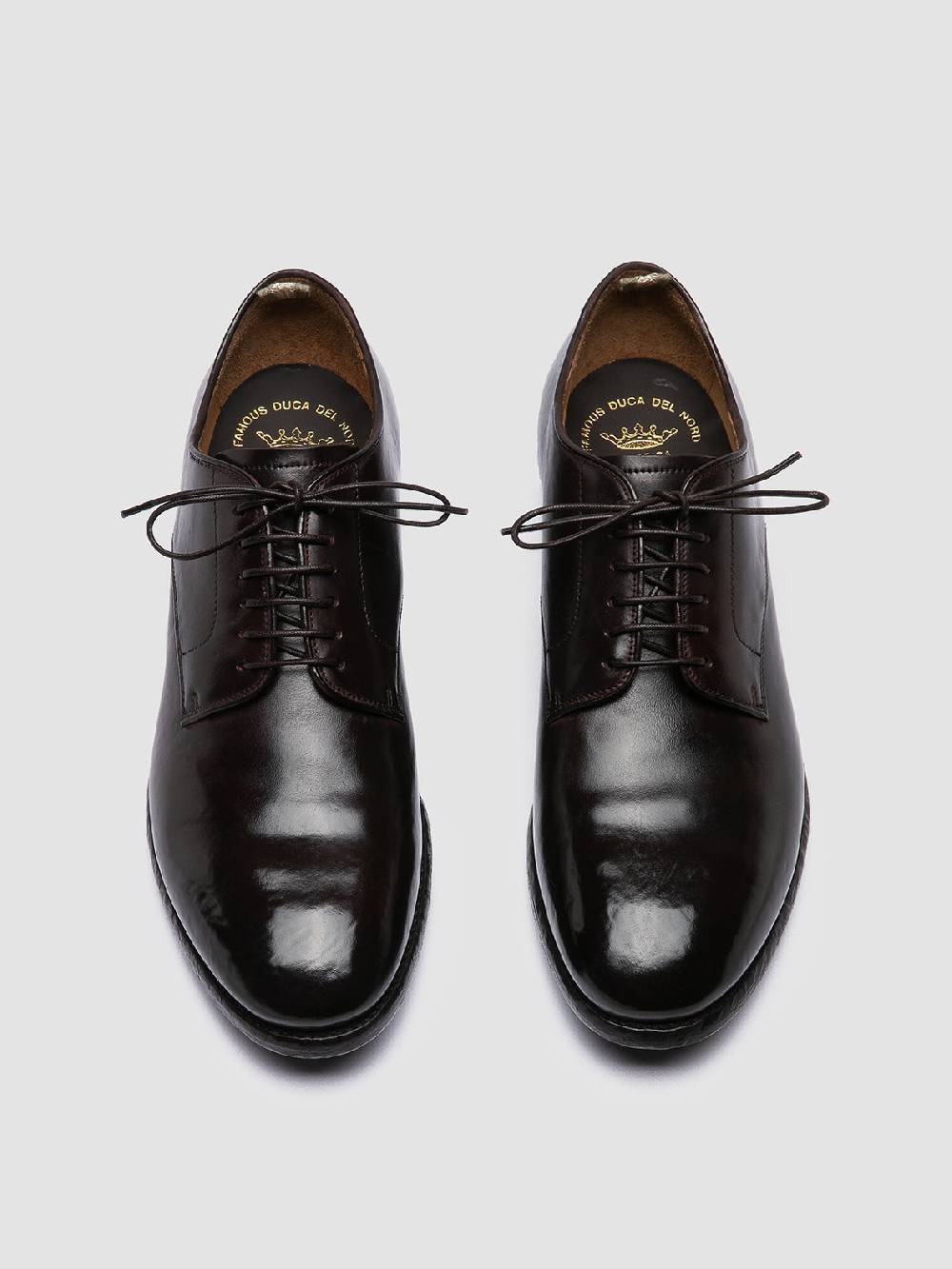 Officine Creative PRINCE 606 Derby in Pelle Marrone Italia
