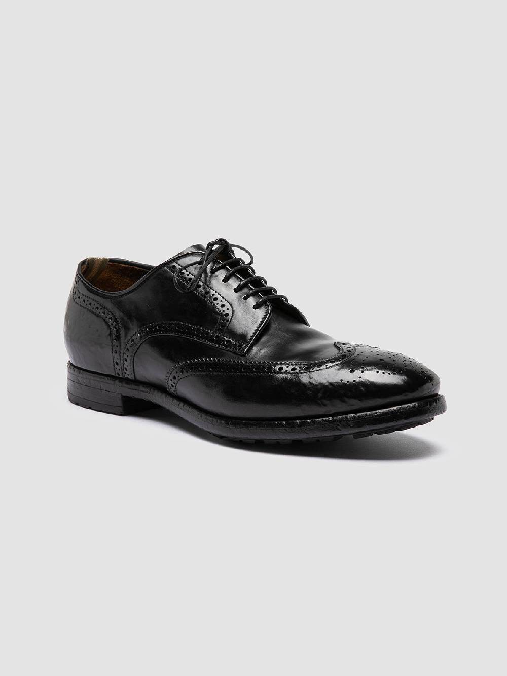 Officine Creative TEMPLE 609 Derby in Pelle Nera 2025