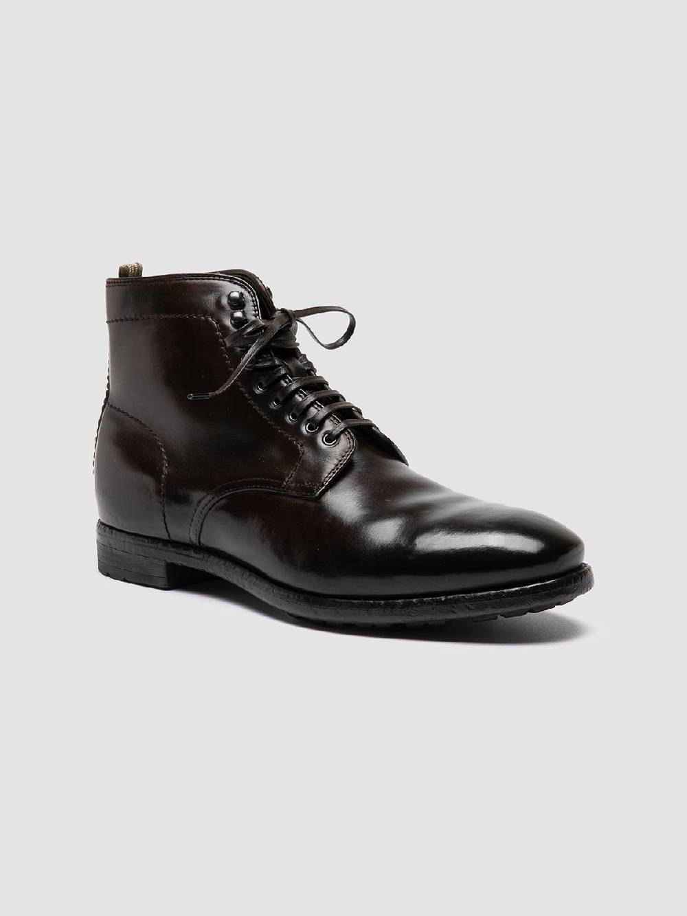 Officine Creative PRINCE 610 Stivaletti in Pelle Marrone Nuovo
