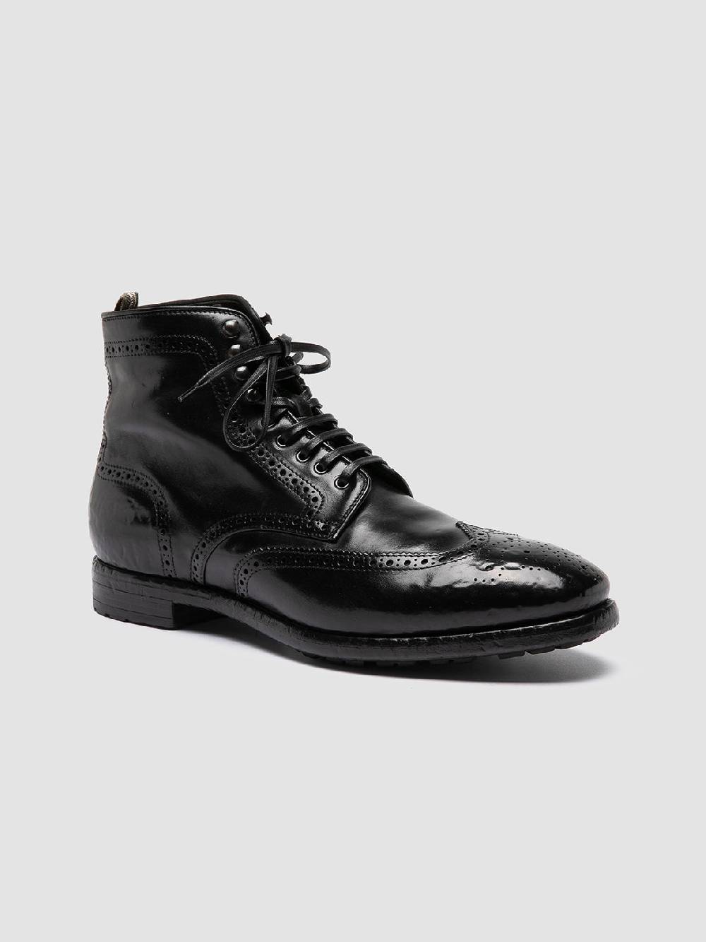 Officine Creative PRINCE 612 Stivaletti in Pelle Nera Qualità