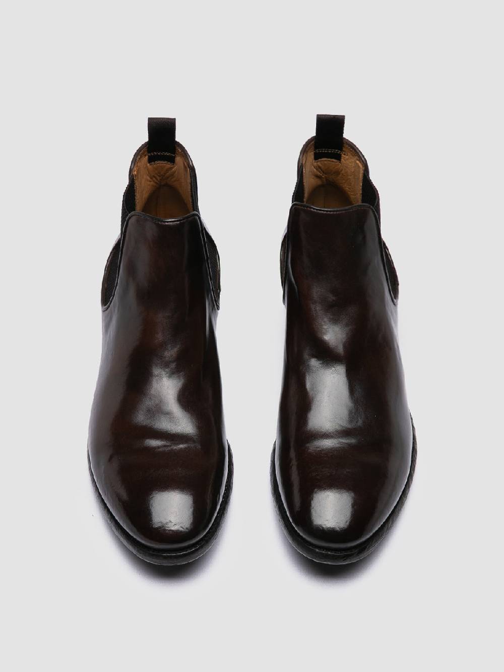 Officine Creative PRINCE 617 Stivaletti Chelsea in Pelle Marrone Spedizione Gratuita