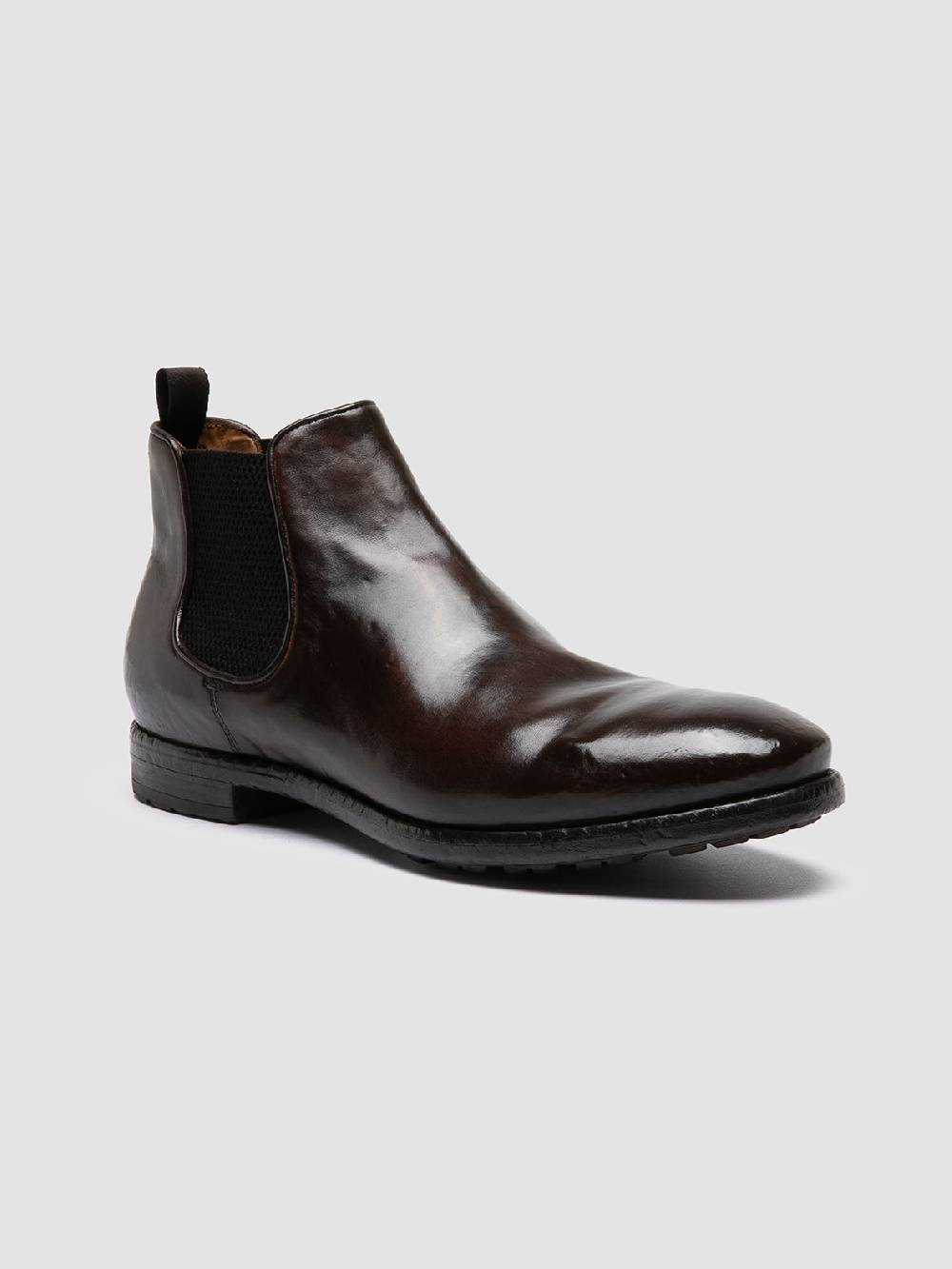 Officine Creative PRINCE 617 Stivaletti Chelsea in Pelle Marrone Spedizione Gratuita