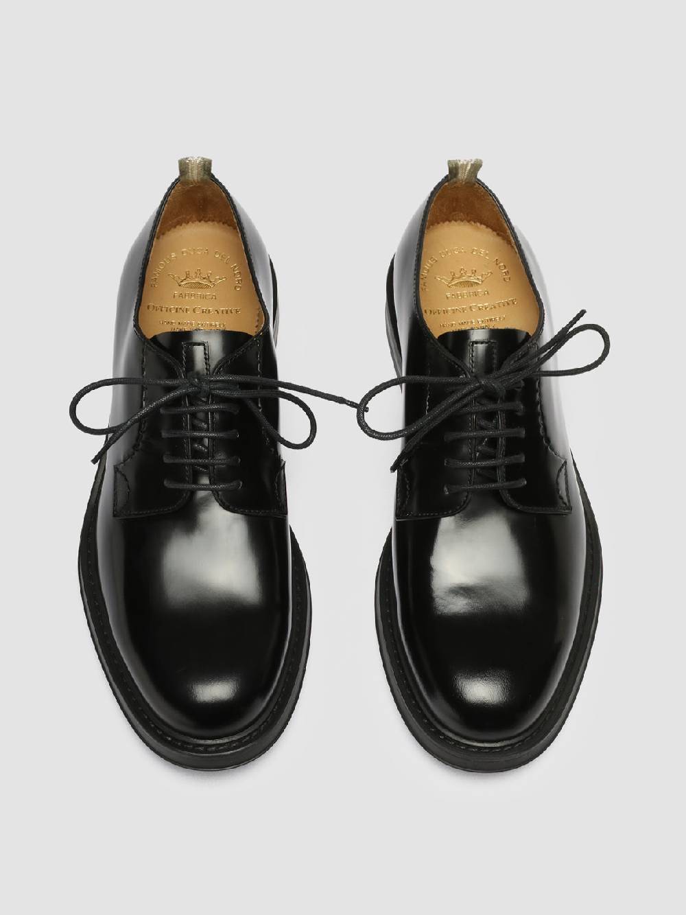Officine Creative UNIFORM 003 Derby in Pelle Nera Qualità Garantita