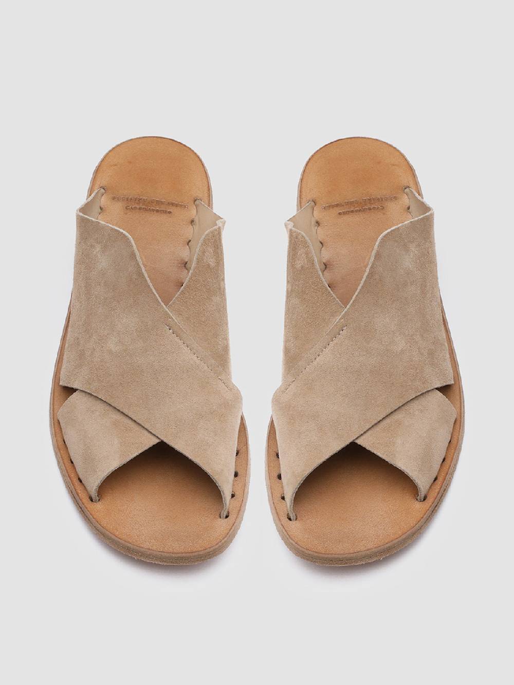 Officine Creative ITACA 019 Sandali in Pelle Scamosciata Marrone Promozione Limitata
