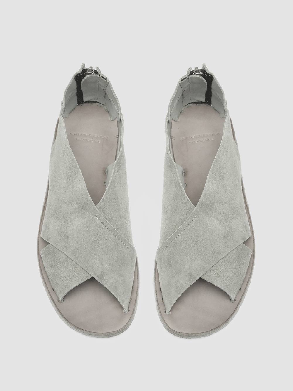 Officine Creative Itaca 26 Sandali in Pelle Scamosciata Grigia Shopping Online