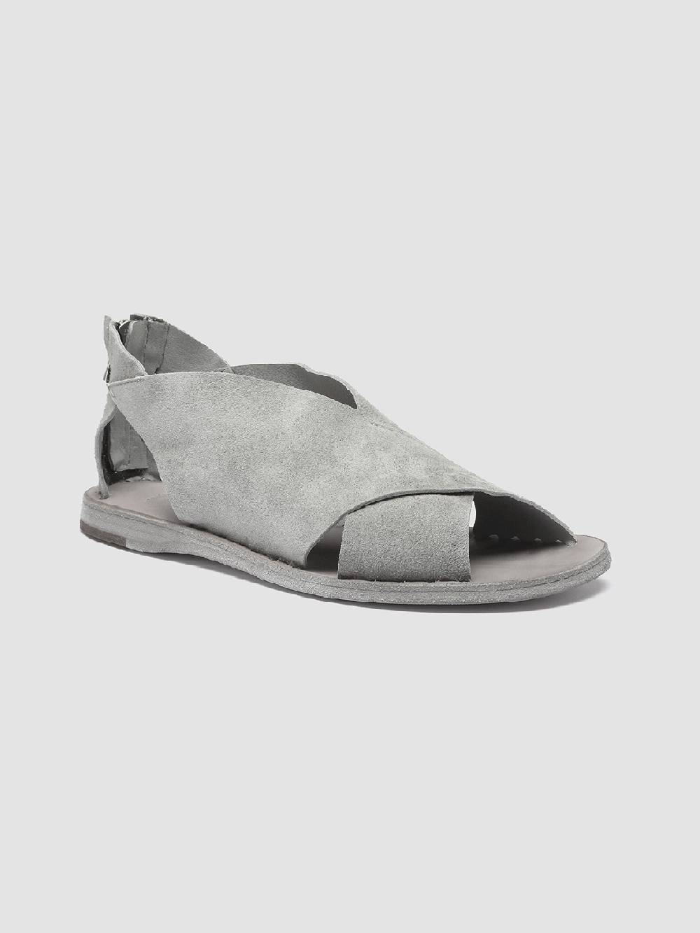 Officine Creative Itaca 26 Sandali in Pelle Scamosciata Grigia Shopping Online