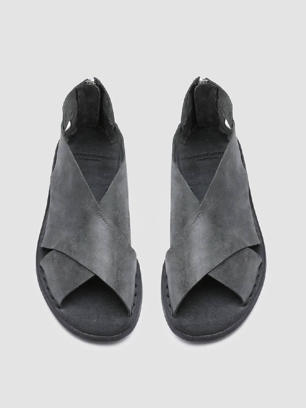 Officine Creative ITACA 026 Sandali in Pelle Nera Affare Del Giorno