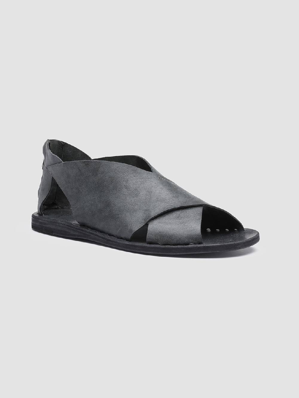 Officine Creative ITACA 026 Sandali in Pelle Nera Affare Del Giorno