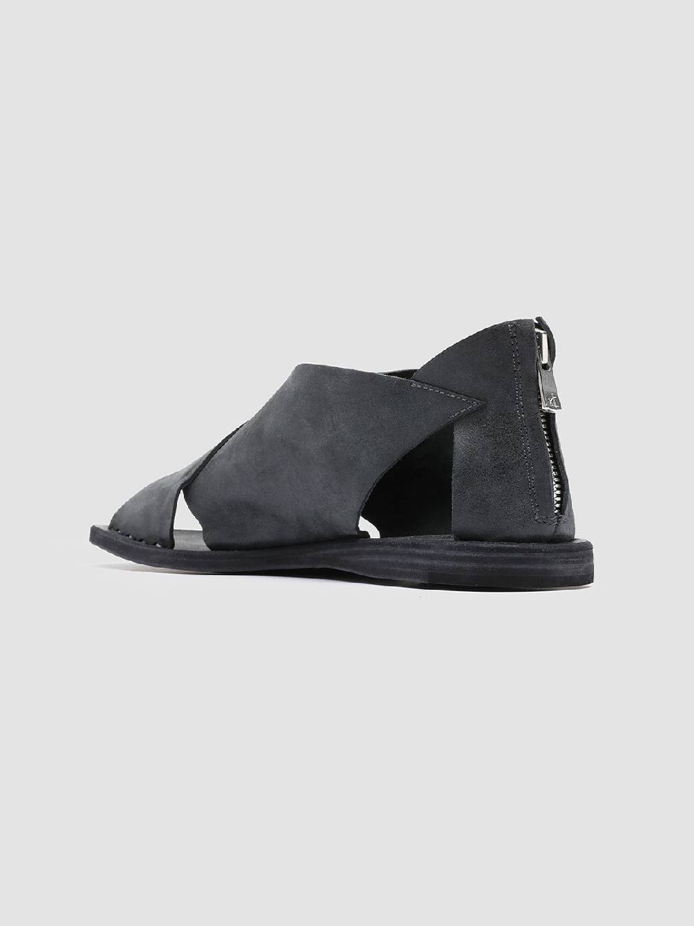 Officine Creative ITACA 026 Sandali in Pelle Nera Affare Del Giorno