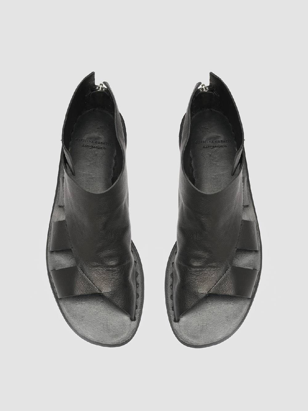 Officine Creative ITACA 032 Sandali in Pelle Nera Sottocosto