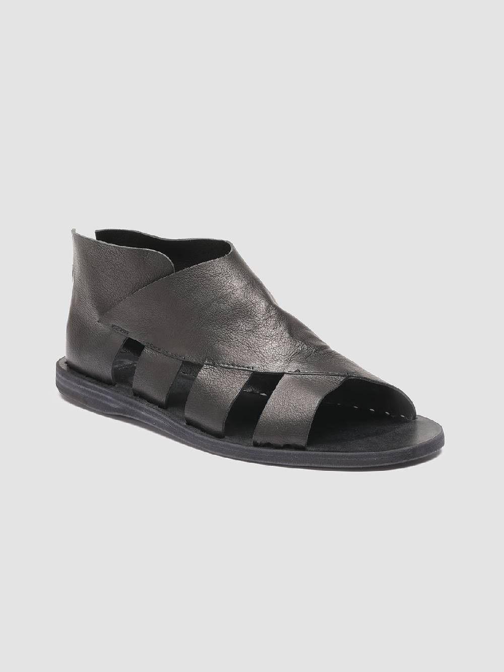 Officine Creative ITACA 032 Sandali in Pelle Nera Sottocosto