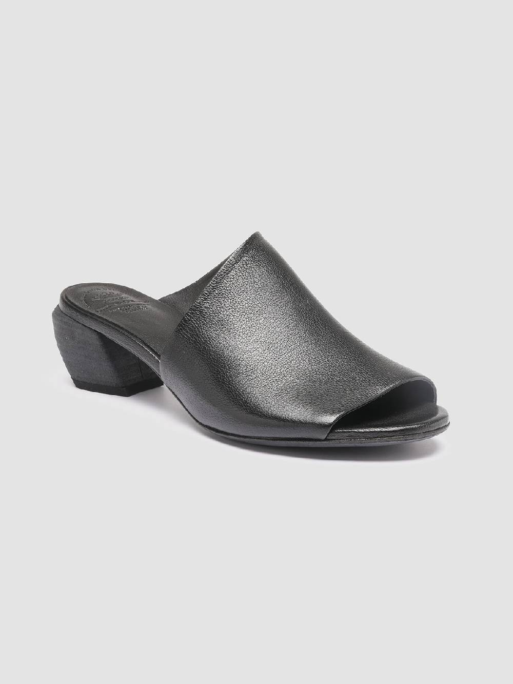 Officine Creative HELYETTE 016 Sabot in Pelle Nera Presa
