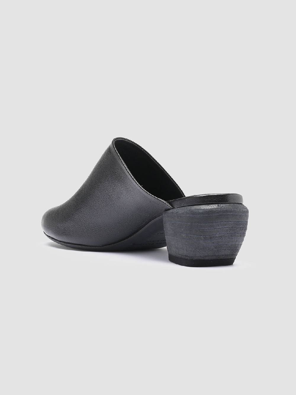 Officine Creative HELYETTE 016 Sabot in Pelle Nera Presa